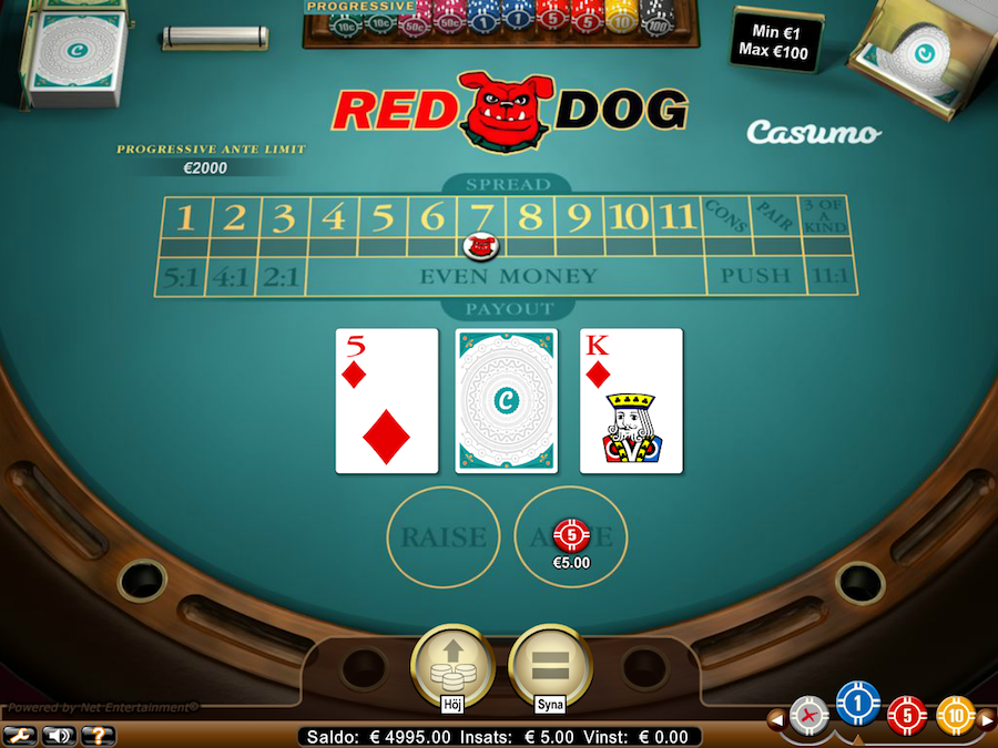 Spela red dog progressive