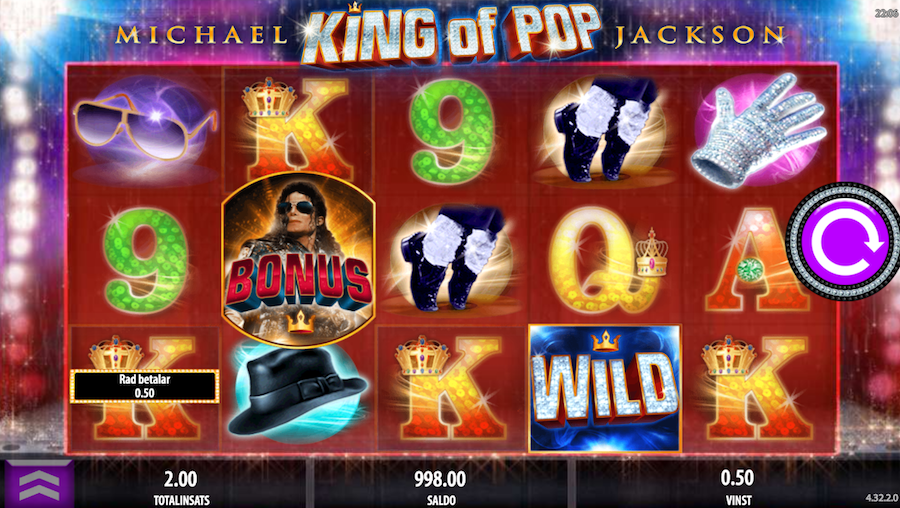 Michael Jackson King of Pop video slot