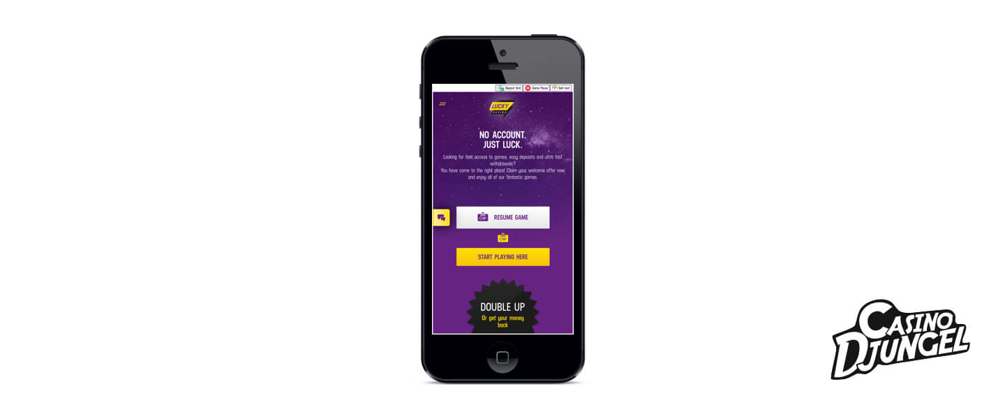 LuckyCasino mobile screenshot