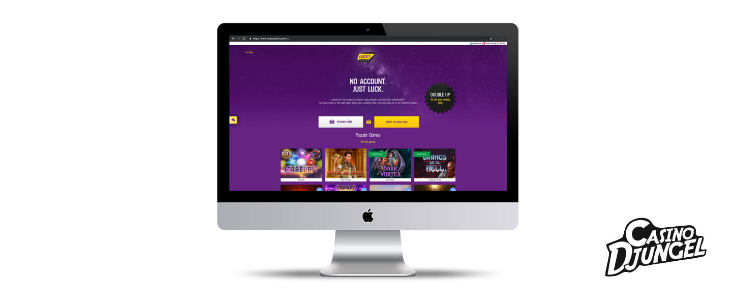 Luckycasino desktop screenshot