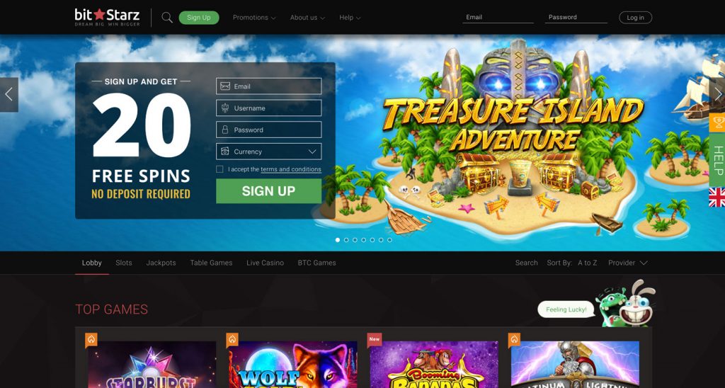 Screenshot of Bitstarz casino
